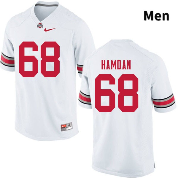 Ohio State Buckeyes Zaid Hamdan Men's #68 White Authentic Stitched College Football Jersey